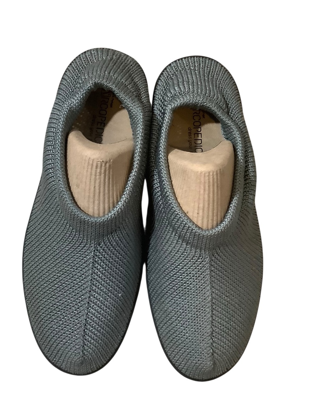 Arcopedico Knit Slip-On Mules in Light Gray